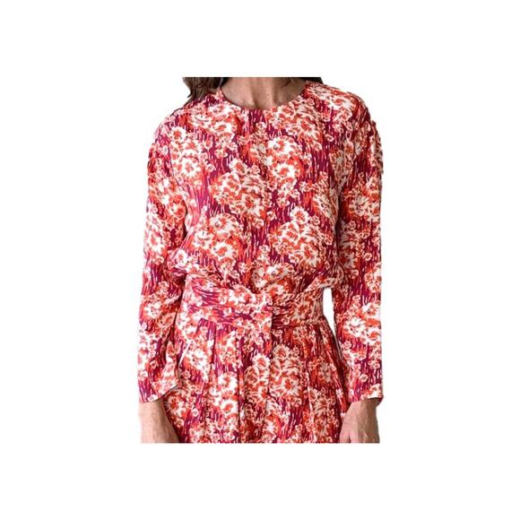 RACHEL COMEY New York Red Floral Spright Top Blouse Made USA Shopbop 6 $325 - Picture 1 of 16